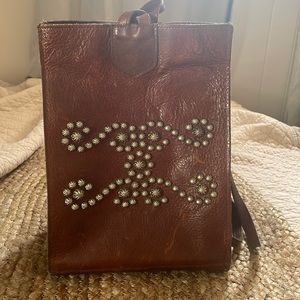 Two Bar West Leather Backpack